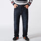 Pantalones vaqueros rectos holgados para hombre, de talla grande 42, 44, 46, 48, 50 y 52, clásicos, de negocios, elásticos, de marca, color negro y azul.