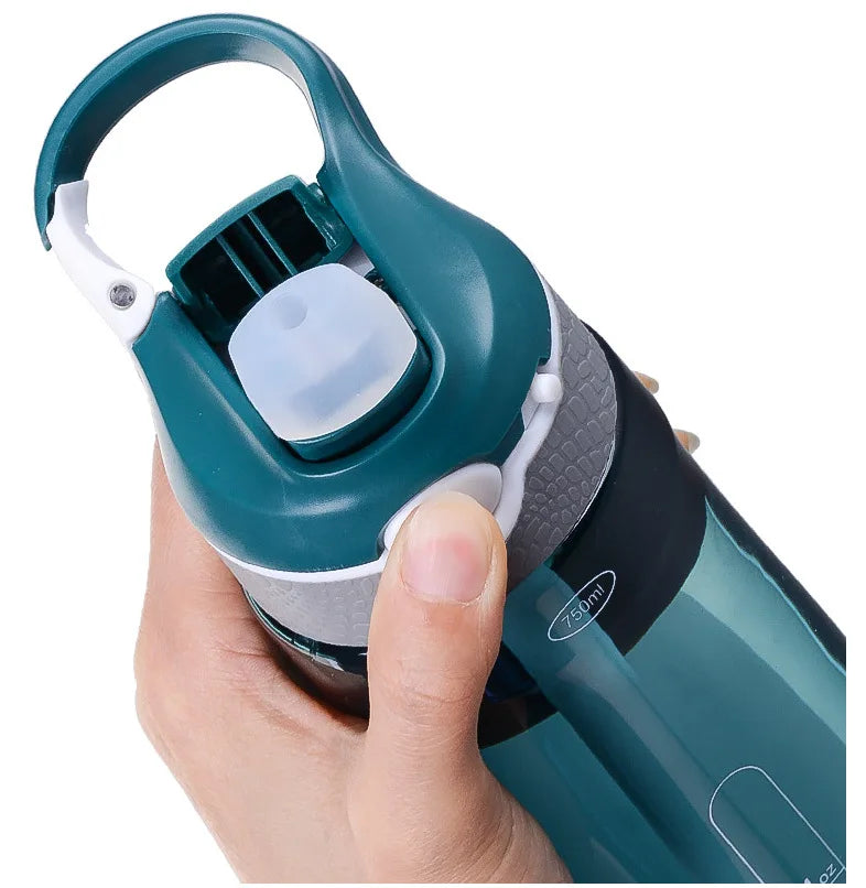 Bouteille d'eau en Tritan 750 ml/1 000 ml avec paille, écologique et durable, idéale pour la gym, le fitness et les sports de plein air.