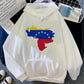 Sudadera con capucha venezolana para mujer, estilo gótico con gráficos de anime Y2K, ropa japonesa para mujer