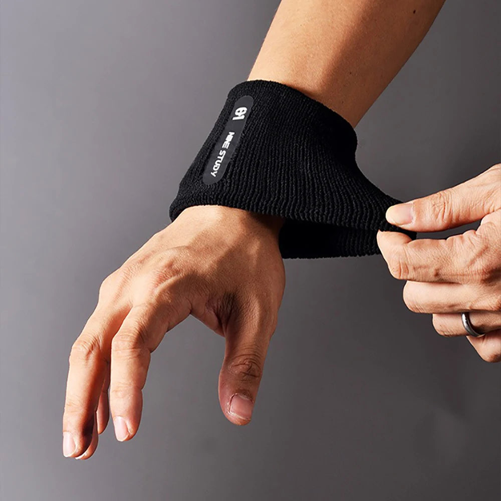 Bracelets absorbant la transpiration, protège-poignets, sport, musculation, fitness, course à pied, basket-ball, respirant, coton (1 pièce)