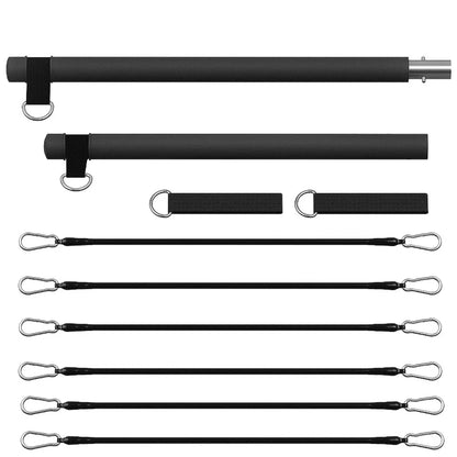 Kit de pesas de resistencia para pilates, kit portátil de barra de resistencia para gimnasio en casa para entrenamientos de cuerpo completo