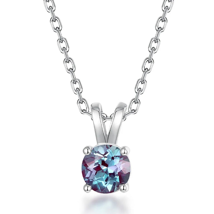 ALLNOEL 0.6ct Alexandrite Pendant for Women 925 Sliver Color Changing Gemstone Anniversary Birthday Gifts Fine Jewelry Wholesale