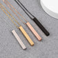 Stainless Steel Necklaces Punk Rectangle Necklaces for Men Women Trendy Stainless Steel Pendant Necklace Choker Fashion Jewelry