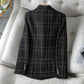 Tweed White Suit Jacket Women's 2024 Autumn Winter New Coat Casual Small Fragrance Outwear Ladies Temperament Blazer Female Top