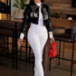 GLCMAYAYA Veste de baseball à manches longues pour femme, streetwear, mode, lettres, PU, ​​patchwork, fermeture éclair, printemps 2023