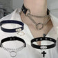 Gargantilla gótica unisex para mujer y niña, collar de cuero con remaches, estilo rock, Kpop, punk, gargantilla negra, collar genial.