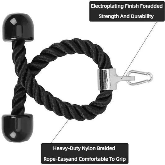 Équipement de portique pour l'entraînement des biceps, corde de traction à double tête, accessoires de gymnastique, poignée de presse inférieure pour triceps, muscles latéraux des triceps