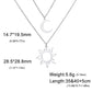 Lucktune Sun Moon Pendant Clavicle Chain Necklace Stainless Steel Bohemian Choker Necklace for Women Fashion New In Jewelry Gift