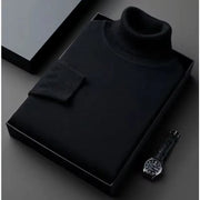 New Mens Long Sleeve Knitted Sweaters Solid Color Turtleneck Coats Slim Fit Pullover Men Clothing Lightweight Streetwear