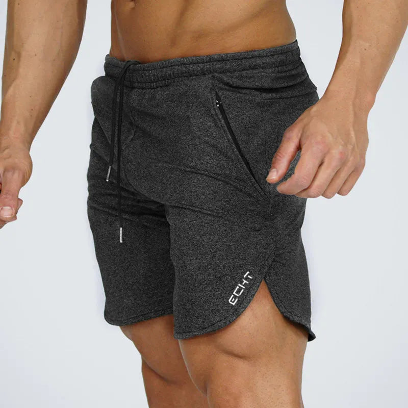 Pantalones cortos casuales de verano de algodón para hombre, para gimnasio, fitness, culturismo, entrenamiento, bermudas hasta la pantorrilla, pantalones cortos para correr, ropa deportiva