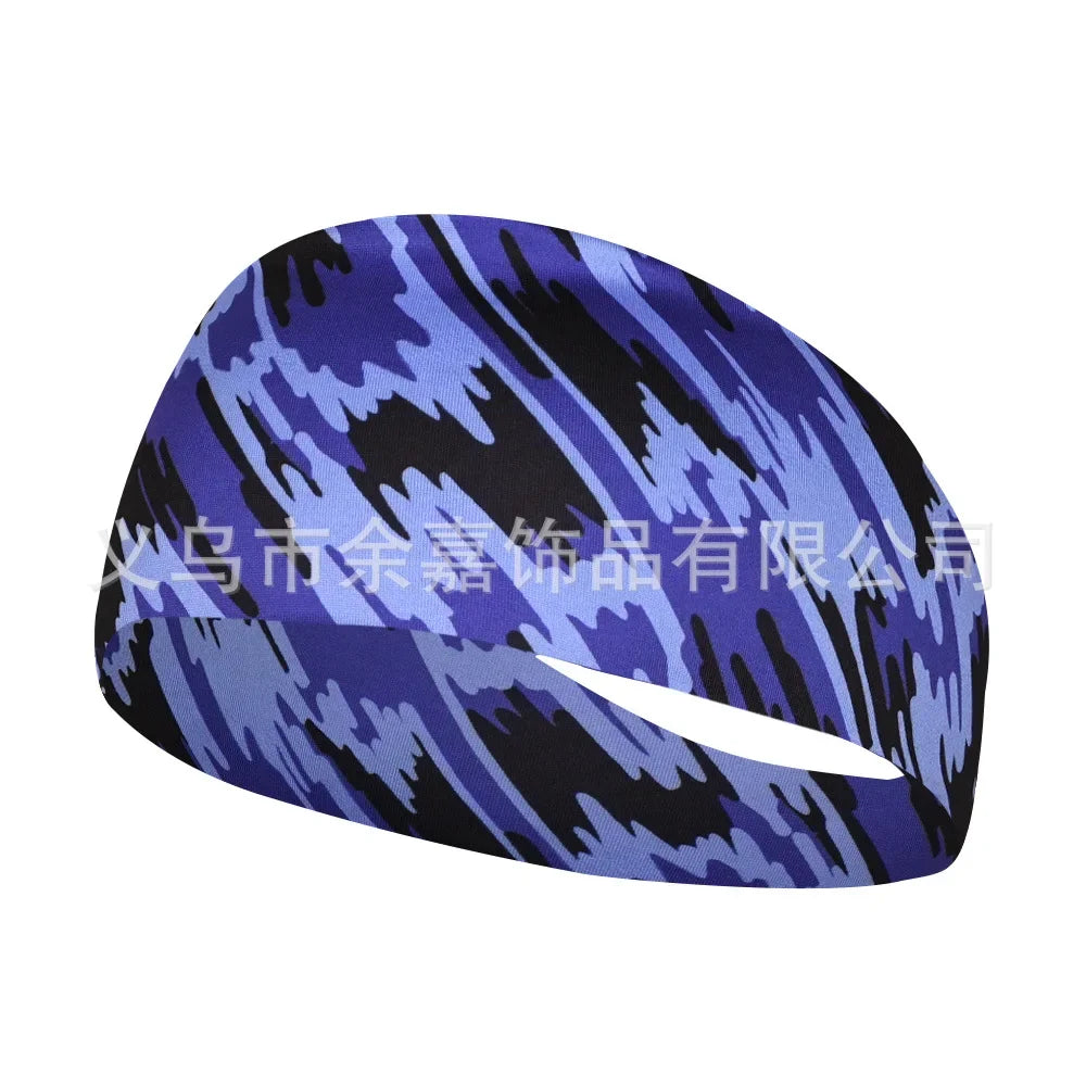 Printing Sports Headbands Sweatband Stretch Elastic Women Yoga Hair Bands Breathable Gym Fitness Running Cycling Tennis Headwrap