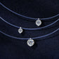 2025 New 2CT 8MM Round Moissanite Pendant Necklace Silver 925 Invisible Fishing Line Chain Necklaces for Women 0.5CT 1CT Diamond