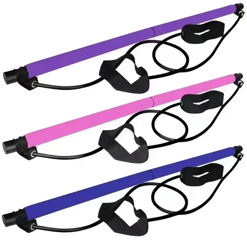 New Fitness Yoga Pilates Bar Stick Crossfit Resistance Bands Trainer Yoga Pull Rods Pull Rope Portable home Gym Body work out