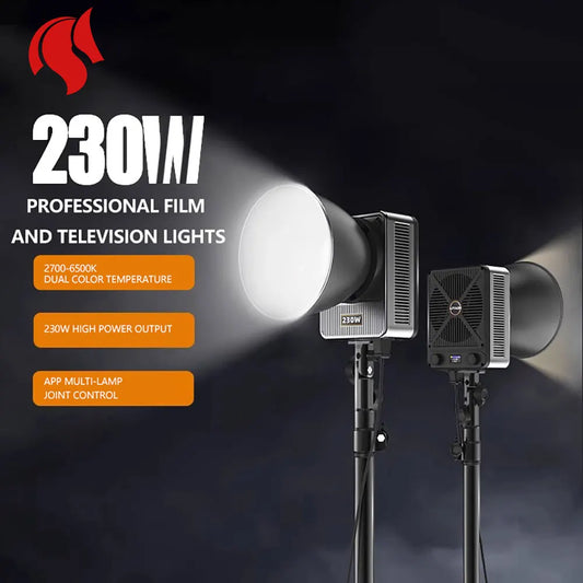 MIAOTU G230W G330W Lampe de photographie LED portable 2800K-6500K, éclairage de studio Baorongkou pour vidéo en direct