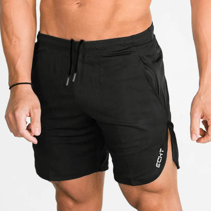 Pantalones cortos casuales de verano de algodón para hombre, para gimnasio, fitness, culturismo, entrenamiento, bermudas hasta la pantorrilla, pantalones cortos para correr, ropa deportiva