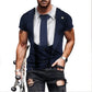 Summer Funny Fake Suit 3D T Shirt Tuxedo Bow Tie 3D Printed Cosplay T Shirts 2022 Men Fashion Short Sleeve Streetwear Fake Suit