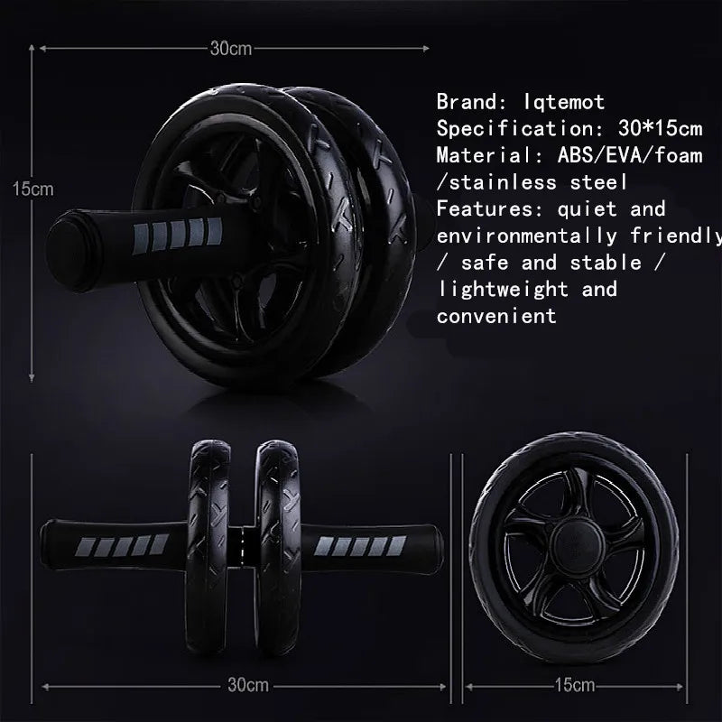 Roue abdominale silencieuse pour exercices de musculation à domicile