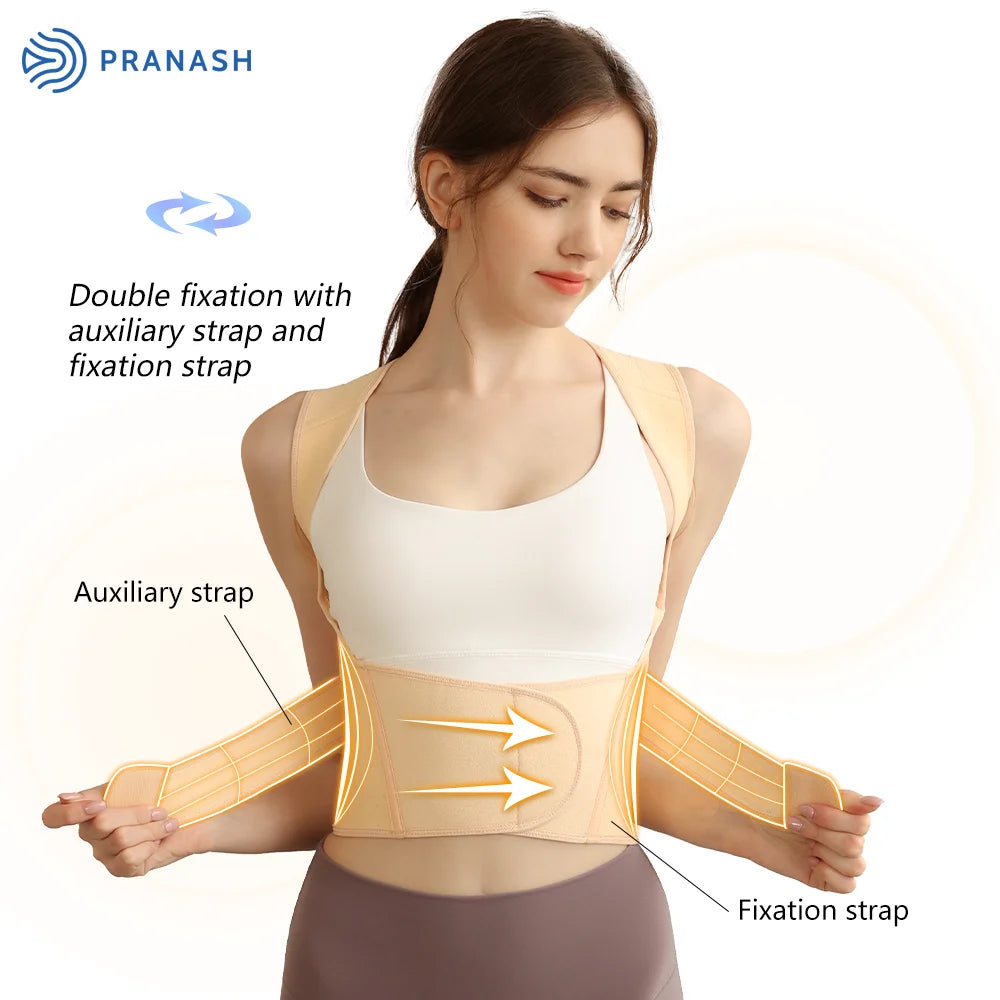Corrector de postura para la parte superior de la columna vertebral, totalmente ajustable