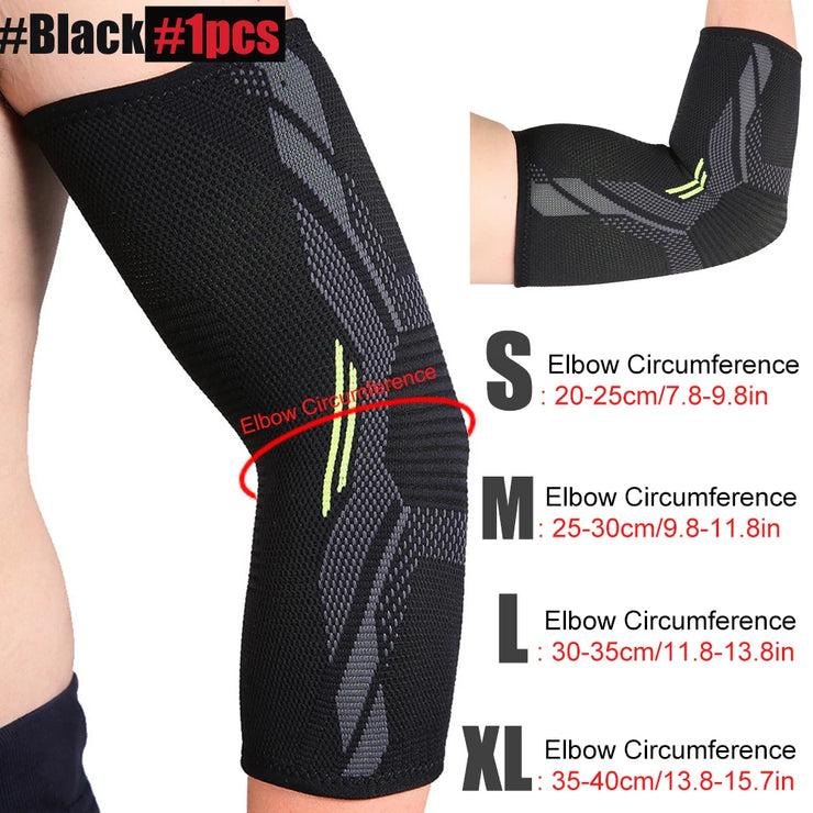 1Pcs Sports Elbow Support Brace Compression Sleeve Basketball Arm Sleeve for Tendonitis, Tennis Golf Elbow Reduce Joint Pain