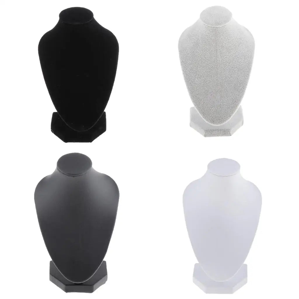 Mini caballete para exhibir collares y joyas, organizador de busto, 5,91 pulgadas, 1 terciopelo negro