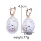 2025 New Fashion Black White Enamel Drip Oil Metal Alloy Hanging Earrings Women Indian Statement Vintage Earring Jewelry
