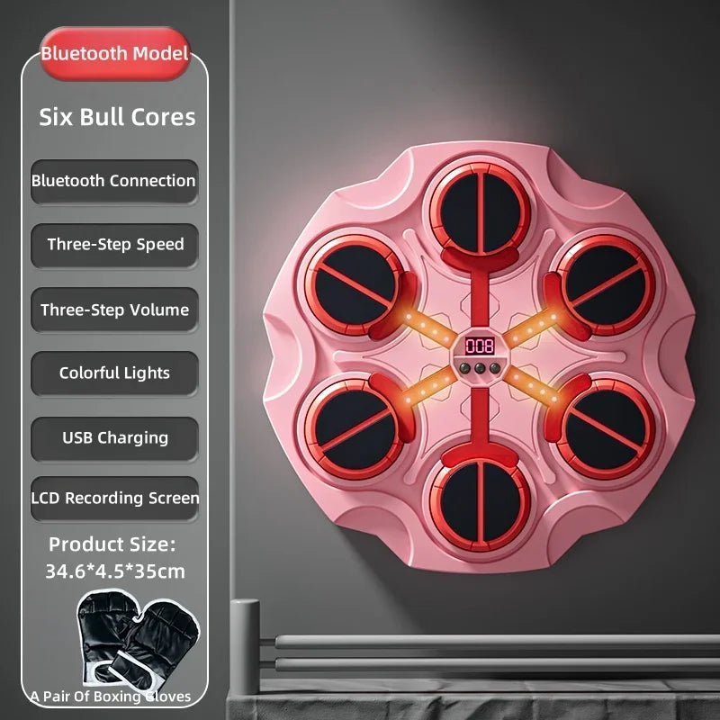 Boxing Music Machine Children's Boxing Wall Target Home Wall-Mounted Boxing Machine Six-Target Intelligent Boxing Training