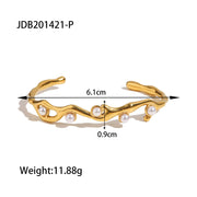 Uworld Double Wrap Stack Bracelet Pearl Open Bangle Girls Bracelet Christmas Gift to Her Women's Accessories