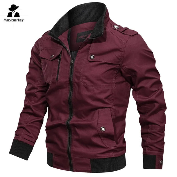 Spring Autumn Jacket Men Cotton Windbreaker Cargo Coat Unload Men's Tactics Jackets Man Cargo Casual Jacket Mens Clothes 2022