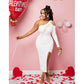 CM.YAYA Women Mesh Patchwork Cutout Shoulder One Long Sleeve Bodycon Midi Maxi Long Dress 2023 Club Evening Sexy Party Dresses