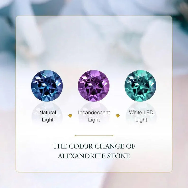 ALLNOEL 0.6ct Alexandrite Pendant for Women 925 Sliver Color Changing Gemstone Anniversary Birthday Gifts Fine Jewelry Wholesale
