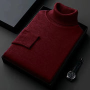 New Mens Long Sleeve Knitted Sweaters Solid Color Turtleneck Coats Slim Fit Pullover Men Clothing Lightweight Streetwear