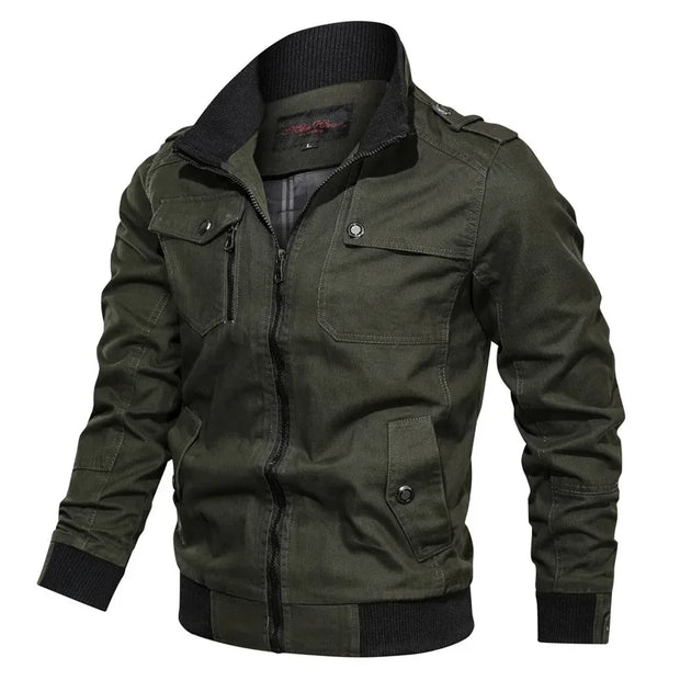 Spring Autumn Jacket Men Cotton Windbreaker Cargo Coat Unload Men's Tactics Jackets Man Cargo Casual Jacket Mens Clothes 2022