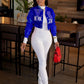 GLCMAYAYA Veste de baseball à manches longues pour femme, streetwear, mode, lettres, PU, ​​patchwork, fermeture éclair, printemps 2023