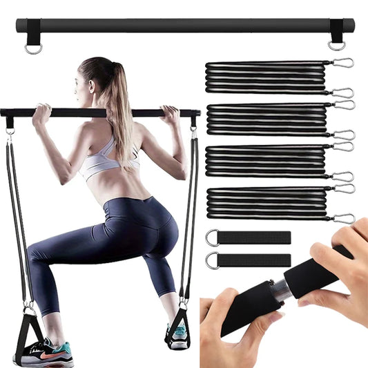 Resistance Pilates Bell Kit, Portable Home Gym Pilates Resistance Barbell Kit for Full Body Workouts