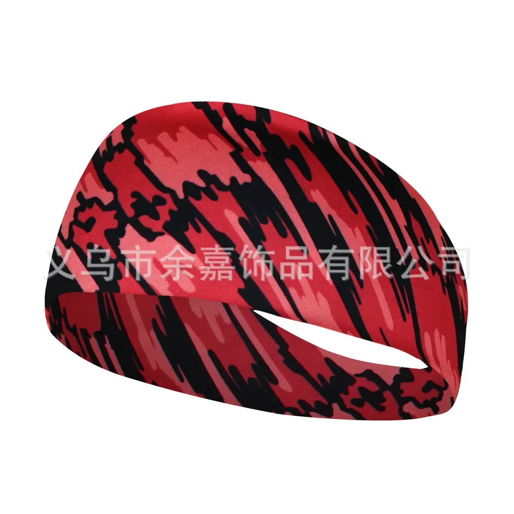 Printing Sports Headbands Sweatband Stretch Elastic Women Yoga Hair Bands Breathable Gym Fitness Running Cycling Tennis Headwrap