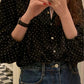 BL3061 New 2023 Fashionable Elegant Office Lady Buttons Oversize Dot Korean Style Wild Spring Summer Women's Blouses Shirts Tops