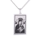 Colgante clásico católico de la Virgen María de Guadalupe con cruz de circonitas, collar de oración para mujer