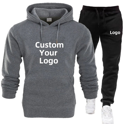 Personnalisez votre logo Vêtements de sport pour hommes Ensemble haut et pantalon Jogging décontracté Streetwear Joggings pour hommes S-4XL