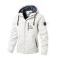 Chaquetas de aviador con capucha UETEEY para hombre, senderismo, caza, cortavientos, forro polar grueso y cálido, ropa de ocio para hombre, ropa de trabajo al aire libre 2024
