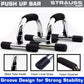 2Pc Push Up Bar Stand Pushup Board Exercise Training Chest Bar Sponge Hand Grip Fitness Equipments 2pcs Trainer Body Building