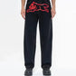 Harajuku Luxury Men Flying Dog Jeans Graphic Printed Y2k Pants Wide Leg Loosen Fit Vintage Denim Clothing For Male