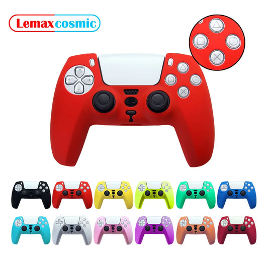Coque de protection en silicone pour manette de jeu Sony Playstation 5 PS5, couleur unie, boîtier en plastique