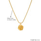 DIEYURO Ensemble de bijoux en acier inoxydable 316L avec pendentif en forme de fleur de rose, collier et boucles d'oreilles pour femme, tendance, cadeau d'anniversaire, plaqué or