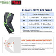 1Pcs Sports Elbow Support Brace Compression Sleeve Basketball Arm Sleeve for Tendonitis, Tennis Golf Elbow Reduce Joint Pain