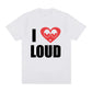 Chief Keef I Love Loud Same Style T Shirt Men's Fashion Hip Hop Short Sleeve T-shirt Casual Oversized T-shirts Streetwear Unisex