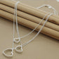 Conjunto de joyería de moda para mujer, de plata de ley 925, ideal como regalo de San Valentín, collar, pulsera y pendientes para novia o boda.