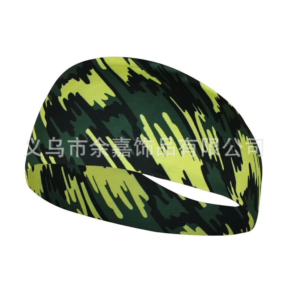 Printing Sports Headbands Sweatband Stretch Elastic Women Yoga Hair Bands Breathable Gym Fitness Running Cycling Tennis Headwrap