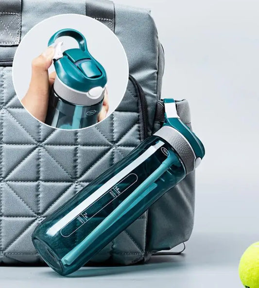 Bouteille d'eau en Tritan 750 ml/1 000 ml avec paille, écologique et durable, idéale pour la gym, le fitness et les sports de plein air.