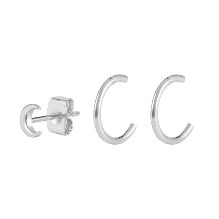ROXI Ear Jewelry Set Moon Star Lightning Suit Earrings for Women Fashion Jewelrys Hoop Earring Piercing Pendientes Casual