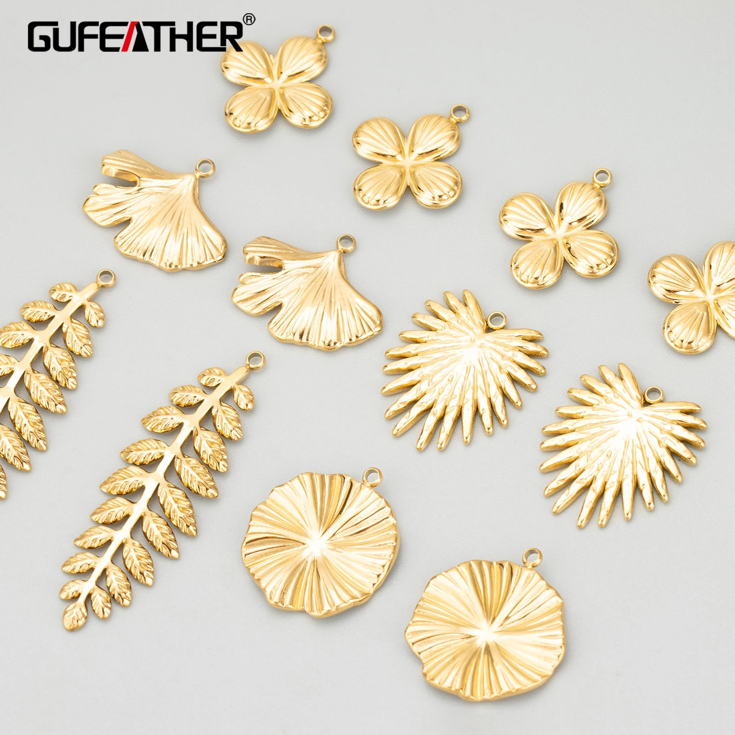 GUFEATHER MD88, accesorios de joyería, acero inoxidable 316L, sin níquel, accesorios de bricolaje, dijes, colgantes de bricolaje, fabricación de joyas, 4 piezas/lote